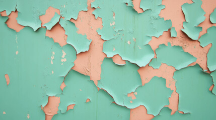 Obraz premium Vintage textured background of peeling paint with pastel hues for artistic design