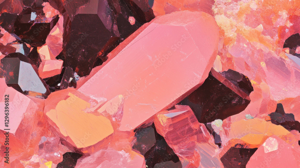 Aufkleber Vibrant quartzite texture with inclusions for artistic background and design elements