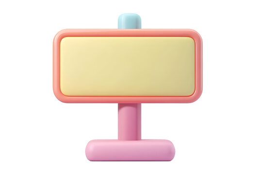 blank sign on transparent background, 3d reder