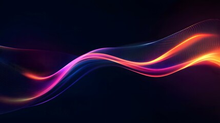 Abstract glowing fire background with flame elements on a black background