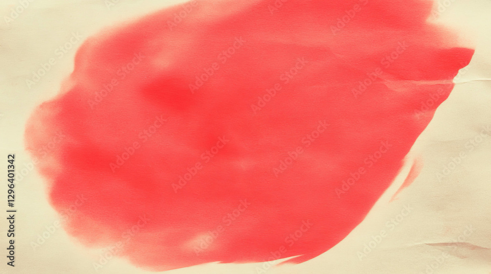 Aufkleber abstract red ink blot on textured paper for creative background design