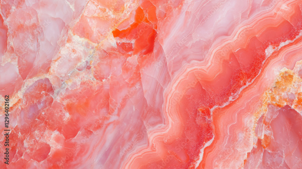 Poster vibrant red quartzite texture with iron oxide patterns for design and decoration
