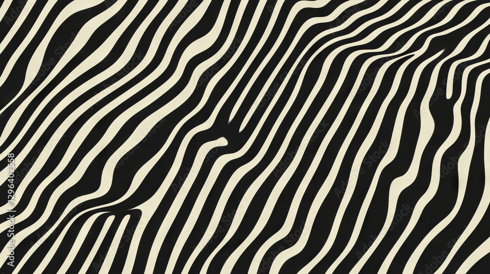 Poster Abstract distorted stripe patterns for contemporary design backgrounds