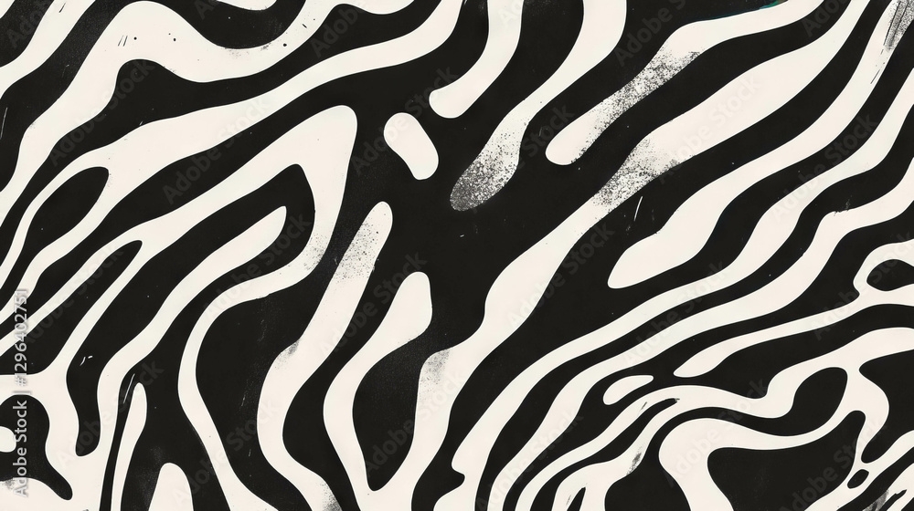 Aufkleber Abstract distorted zebra pattern background design for creative projects
