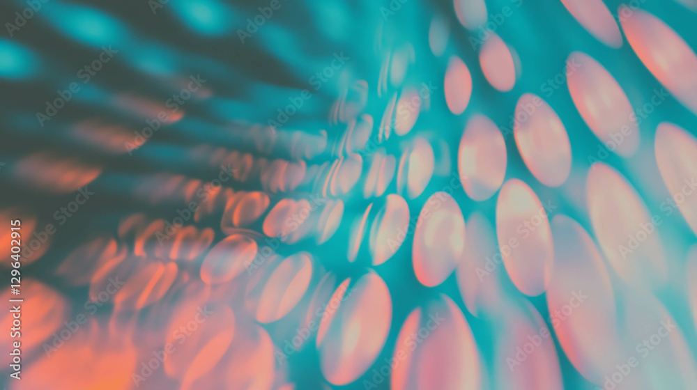 Poster abstract colorful circles with blurred focus for creative design backgrounds
