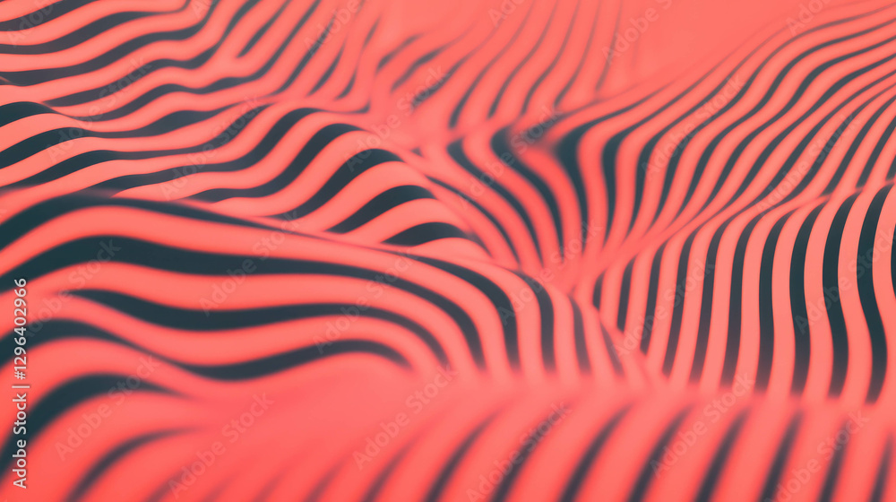 Poster Abstract wavy pattern with blurred focus for modern design