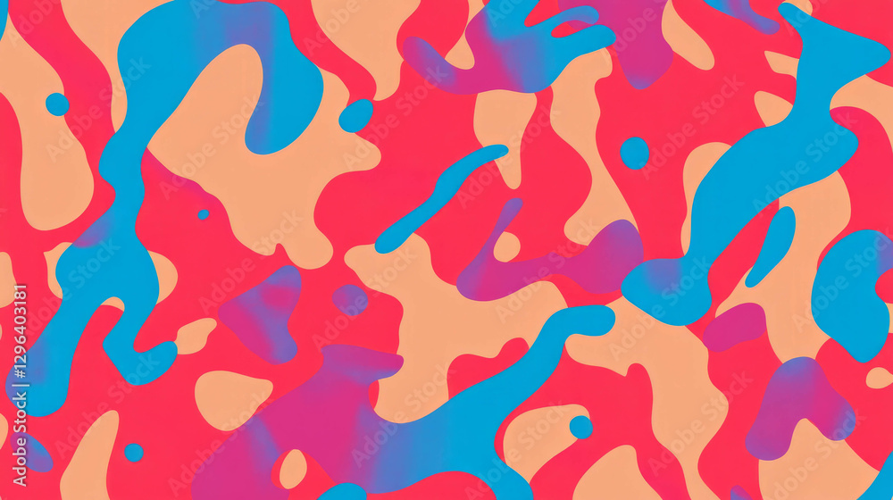 Poster Vibrant abstract background with repeating distorted shapes for design and decor