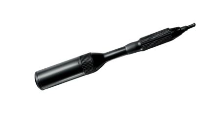 Precision Instrument: A close-up shot of a sleek, black instrument, designed with meticulous detail for precision and functionality