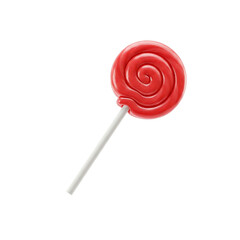 "Sweet Lollipop on White Background"