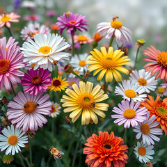 Fototapeta premium colorful flowers background
