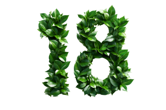 Leaves Form Number Eighteen, Green, Transparent Background