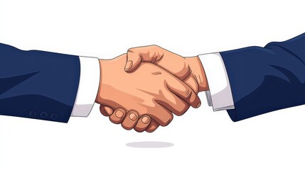 Two people are shaking hands to show agreement and respect