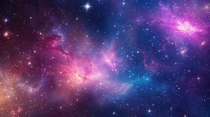 Cosmic Nebula Vivid colors, stars, and gas clouds; ideal for space exploration visuals