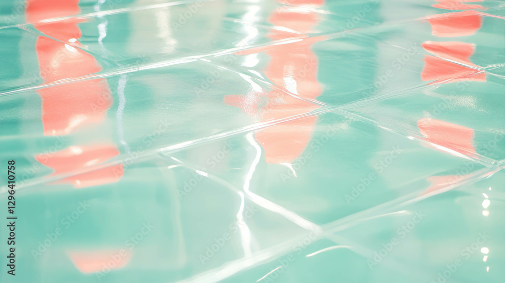 Poster Abstract smooth glass texture with soft reflections for design