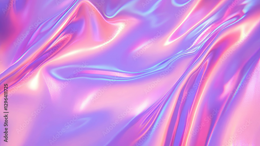 Poster elegant satin fabric with soft light reflections for luxurious design and background