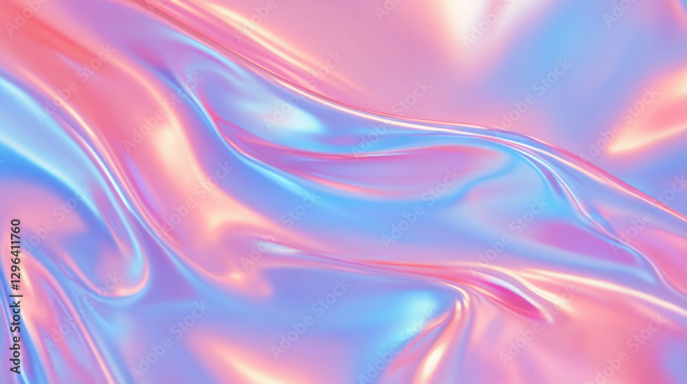 Aufkleber satin texture background with gentle light waves in soft pastel colors