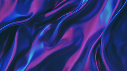 Obraz premium Luxurious flowing silk fabric in vibrant purple and blue shades