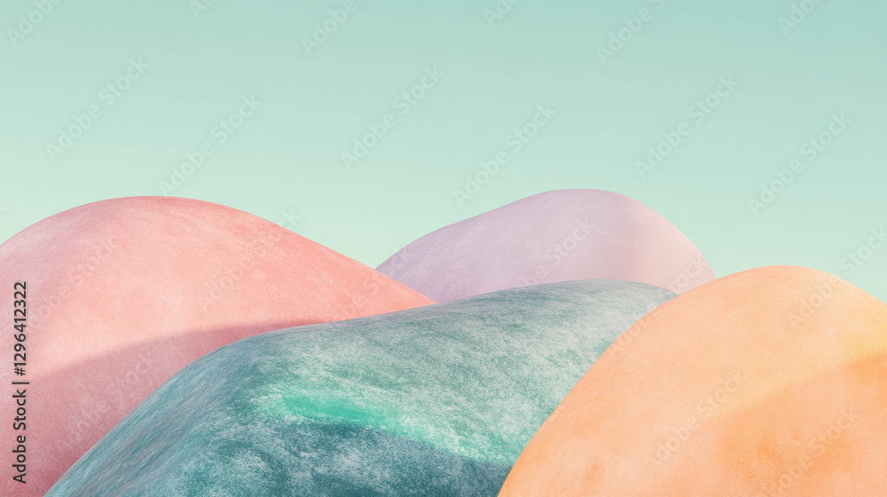 Poster pastel-colored smooth stone textured background with matte surface for creative design