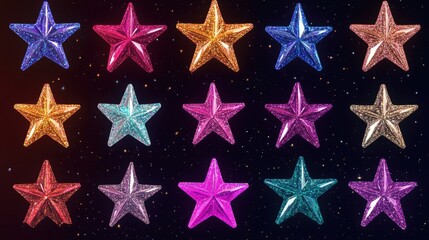 Obraz premium Star-shaped confetti for festive occasions.