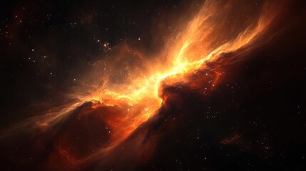 Fiery Nebula Cosmic Cloud Space Background (1)