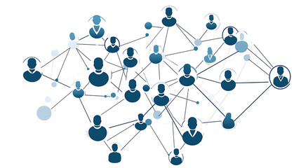 Connection Concept: People Network Illustration

