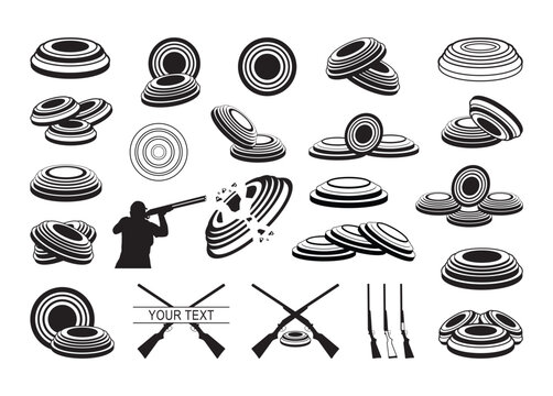 Clay Target vector, Clay Target clipart, Clay Target silhouette
