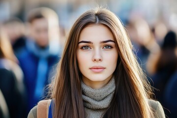 Obraz premium Beautiful Girl With Long Hair In A Cozy Setting