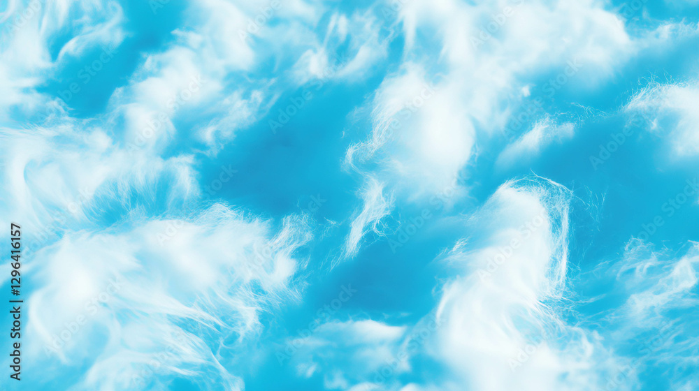 Poster soft cotton wool texture and fluffy clouds for dreamy background design