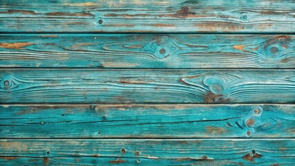 Textured Weathered Teal Wooden Planks Background Image Featuring Horizontal Grain and Distressed Paint