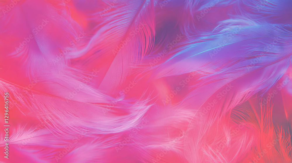 Poster dreamy pastel feather texture background with soft light effects for elegant design