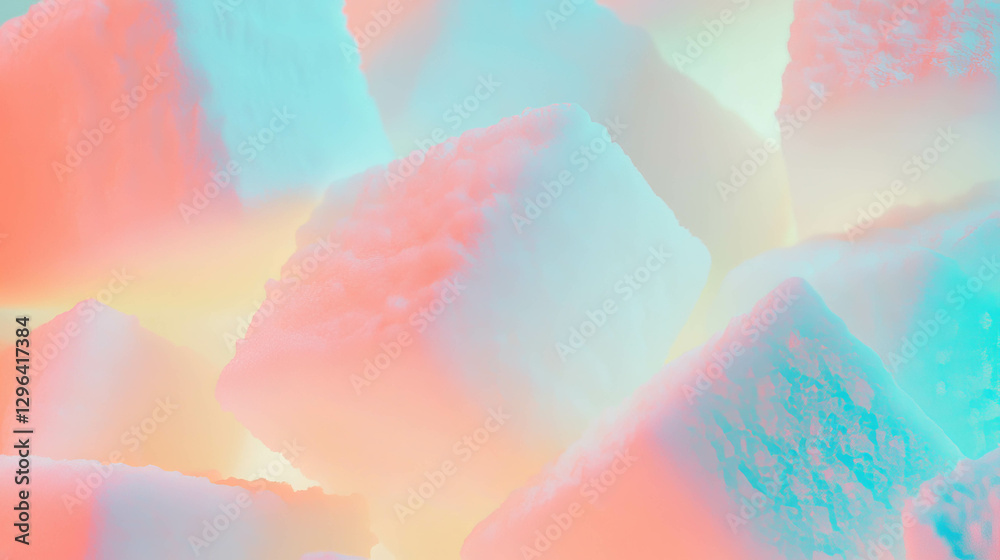 Aufkleber colorful soft foam blocks texture with gentle lighting for design background
