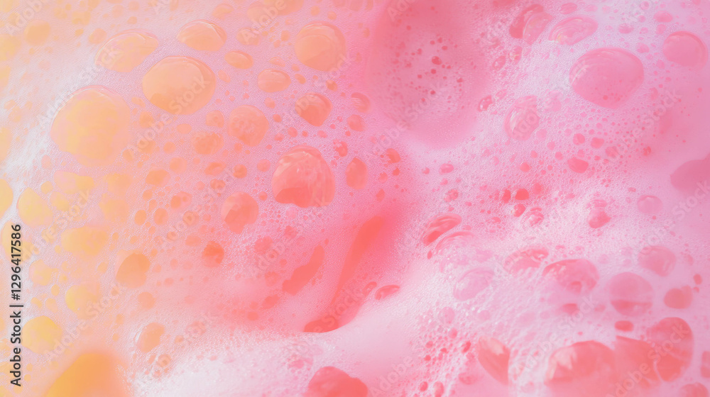 Poster soft foam texture with light and airy colorful bubbles for design and backgrounds