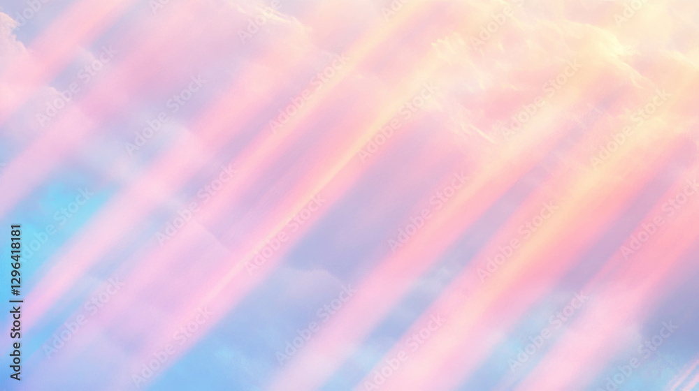 Aufkleber dreamy pastel sky with soft light and fog for tranquil background design