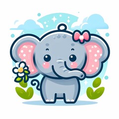 Fototapeta premium elephant with heart