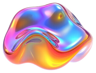Obraz premium PNG Blob Shape colors art illustration.