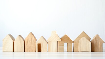 Wooden House Models, Miniature Neighborhood