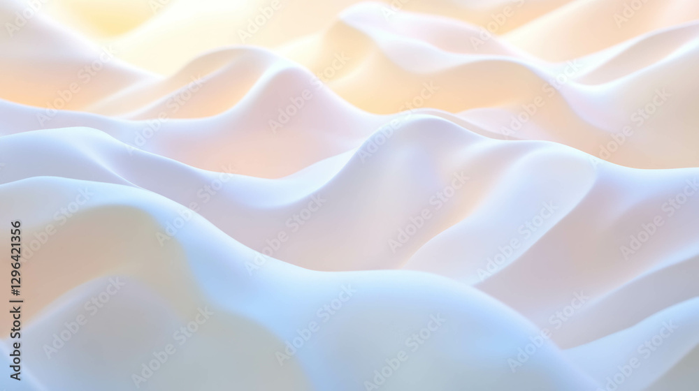 Poster Serene sand dunes with soft flowing texture for tranquil design backgrounds
