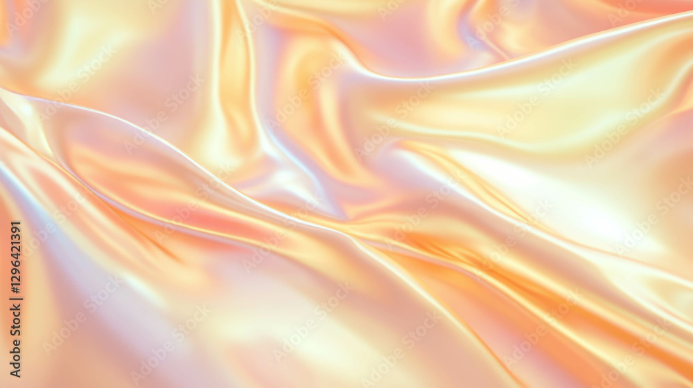 Poster Soft satin fabric texture with vibrant light reflection for elegant background design