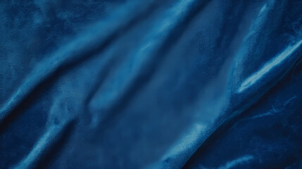 Luxurious deep blue velvet fabric background for elegant design