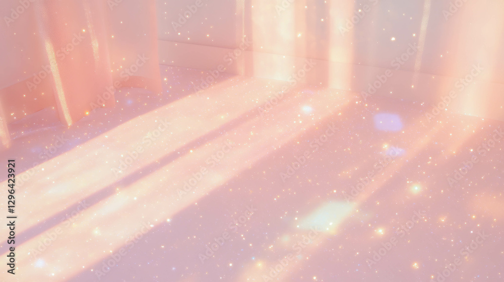 Poster glittering dust particles and soft light background for elegant designs