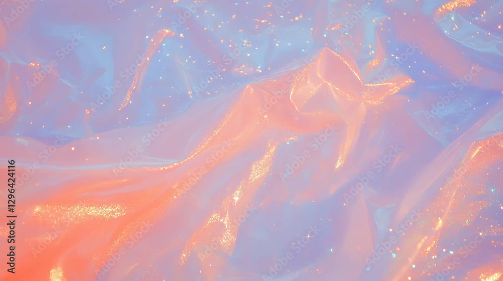 Poster enchanting iridescent background of sparkling fairy dust texture for creative design