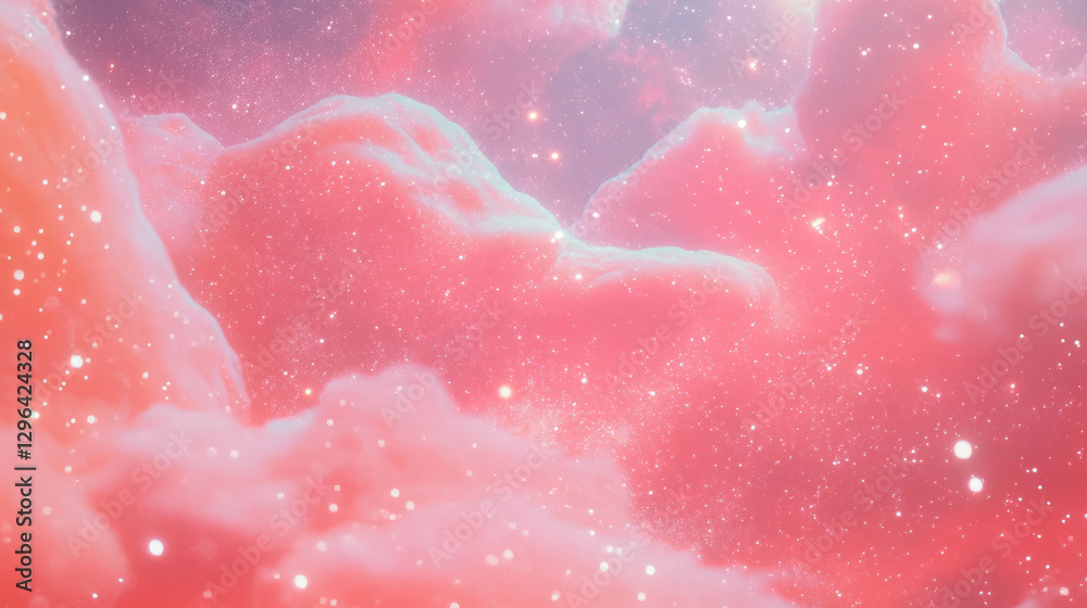 Poster Enchanting stardust background with sparkling texture and soft atmosphere for design