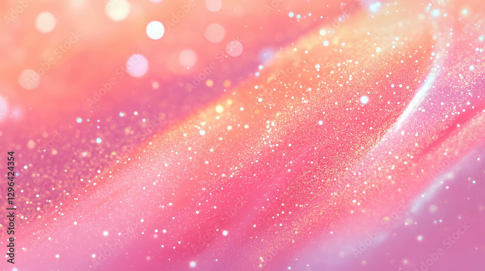 Poster Shimmering stardust background with soft sparkling texture for festive designs