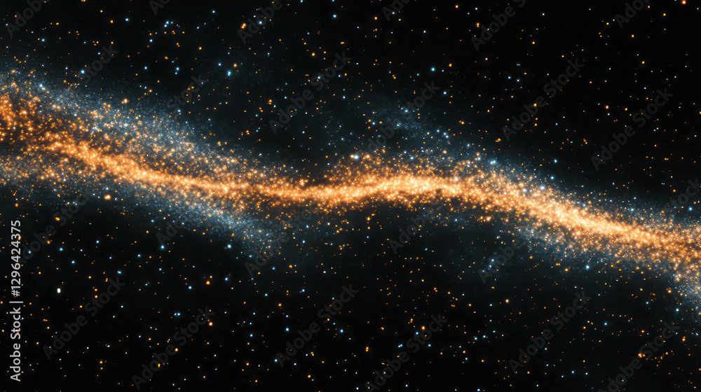 Poster Cosmic starry sky with sparkling stars and deep space for outer space themed design