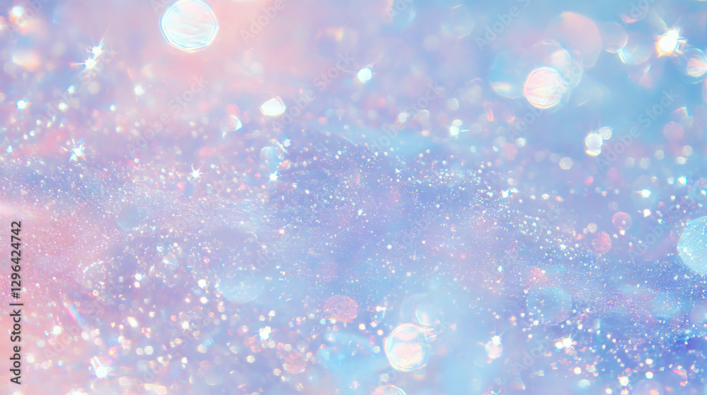 Poster ethereal background with sparkling water droplets on a spider web texture for creative design