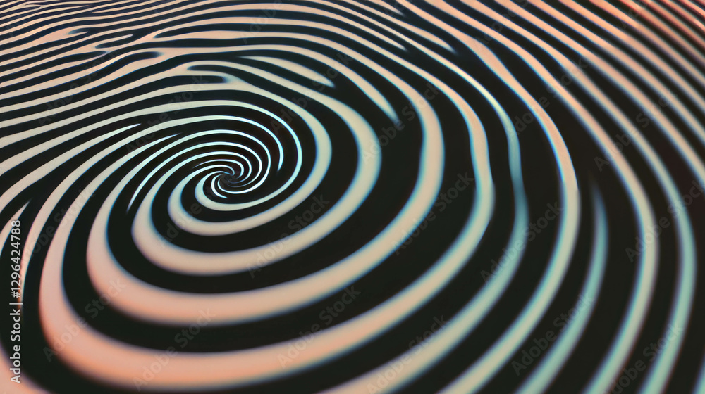 Aufkleber Mesmerizing spiral lines and continuous pattern for abstract design