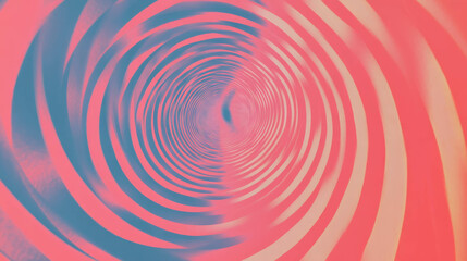 Naklejka premium Abstract spiral and concentric circles in vivid red and blue tones background