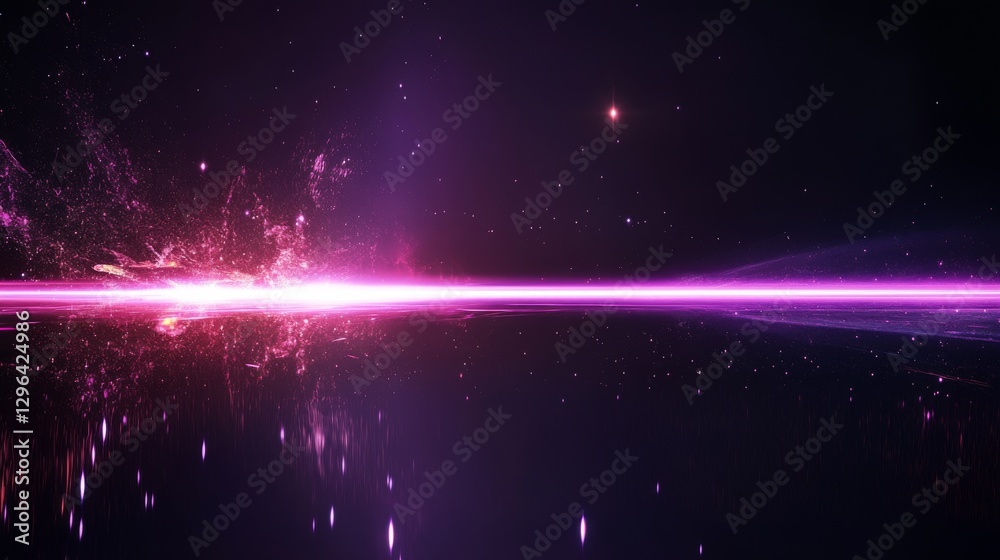 Wall mural an abstract cosmic scene of radiant light and particles