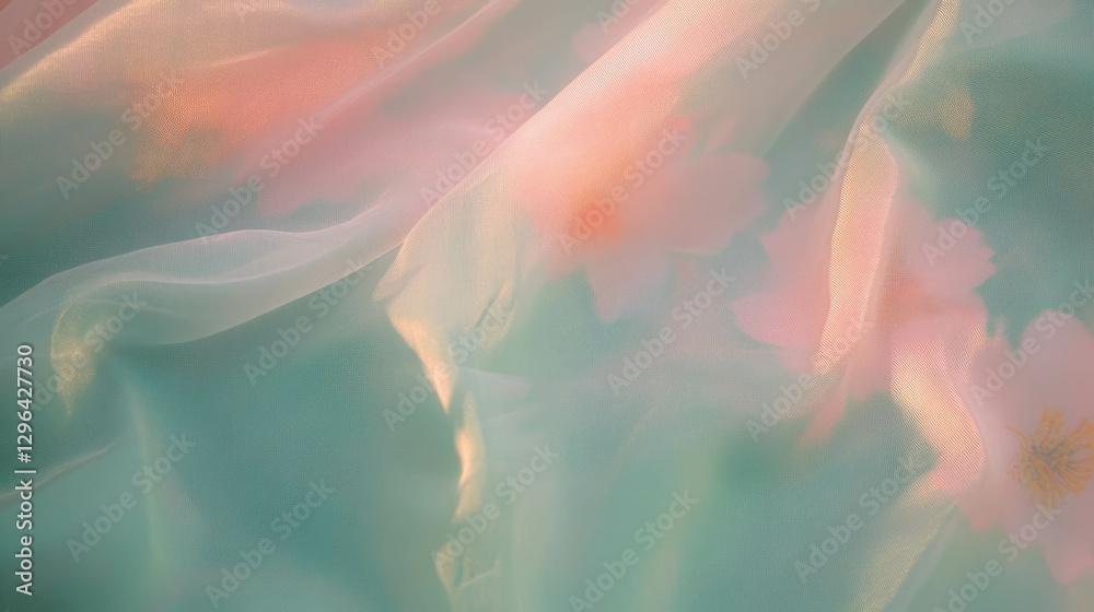 Poster elegant floral fabric background with subtle pattern for textile design