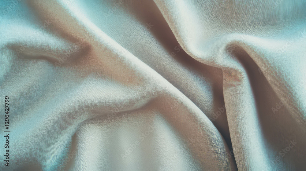 Poster Textured background with subtle herringbone pattern on soft fabric for design and craft projects